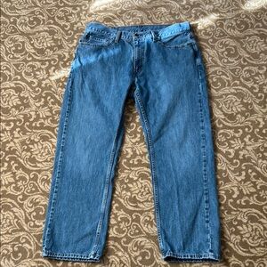 Blue Straight Leg Jeans